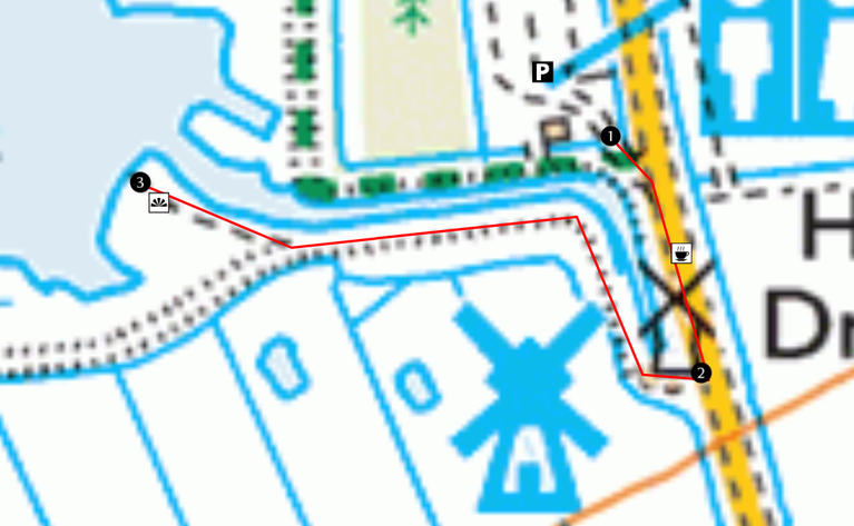 A map showing the Horsey Windpump Viewpoint Walk